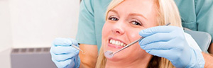 A woman inside a clinic having her dental procedure